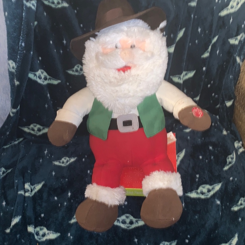 DAN DEE COLLECTORS CHOICE SANTA CLAUSE IN COW BOY HAT SINGING